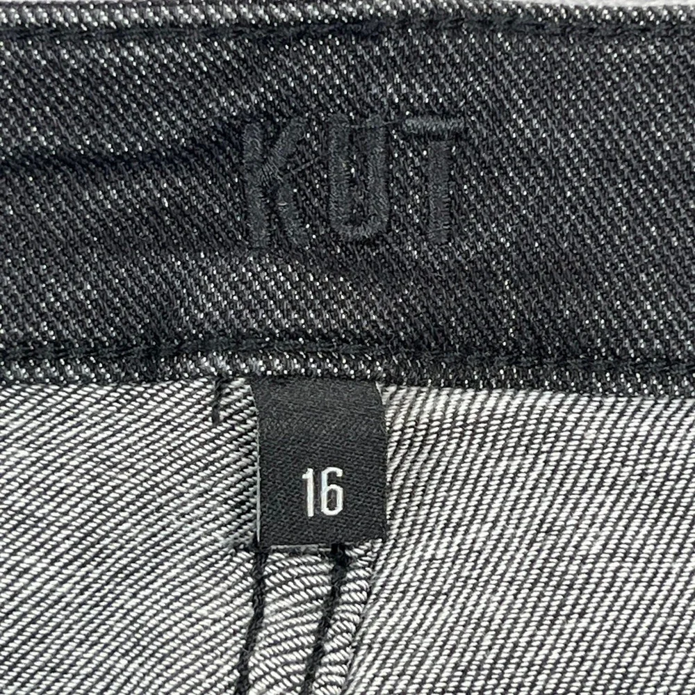 Kut from the Kloth Jeans Womens 16 Black High Rise Ankle Slim Straight SP327MA7